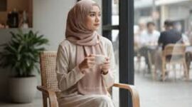 prompt foto berhijab elegan