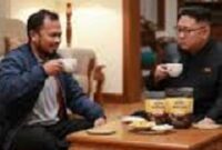 Prompt gemini ai, foto bersama presiden Korut