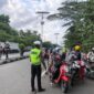 Ilustrasi pelaksanaan razia kendaraan oleh Polisi