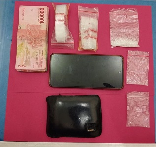 Barang bukti narkotika yang diamankan polres tebo dari pengedar yang diamankan
