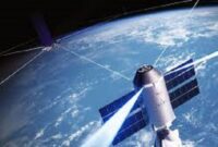 Ilustrasi orbit satelit  starlink