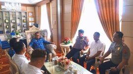 Walikota Sungai Penuh, Alfin bersama Wakil Walikota Sungai Penuh, Azhar Hamzah saat silatulrahmi dan koordinasi dengan Kapolres Kerinci