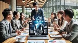 Ilustrasi ide bisnis dengan memanfaatkan teknologi AI