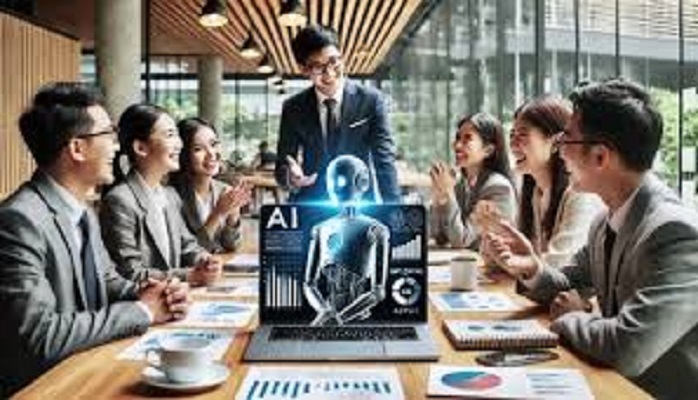 Ilustrasi ide bisnis dengan memanfaatkan teknologi AI