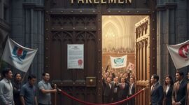 Ilustrasi wacana ambang batas parlemen 7 persen.