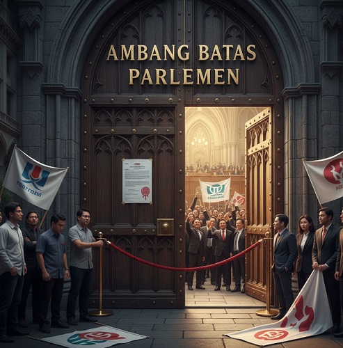 Ilustrasi wacana ambang batas parlemen 7 persen.