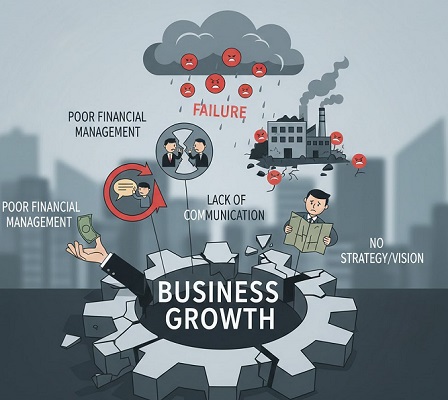 Ilustrasi kesalahan dalam berbisnis yang membuat usaha bangkrut
