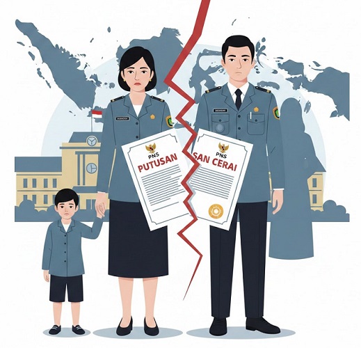 Ilustrasi angka perceraian ASN di Muaro Jambi meningkat.