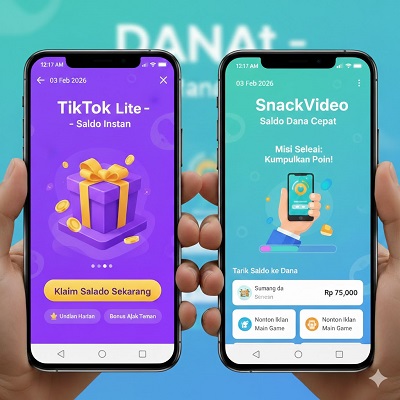 Dua aplikasi penghasil saldo DANA