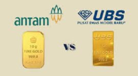 Emas UBS vs logam mulia Antam.(Sumber/Google)