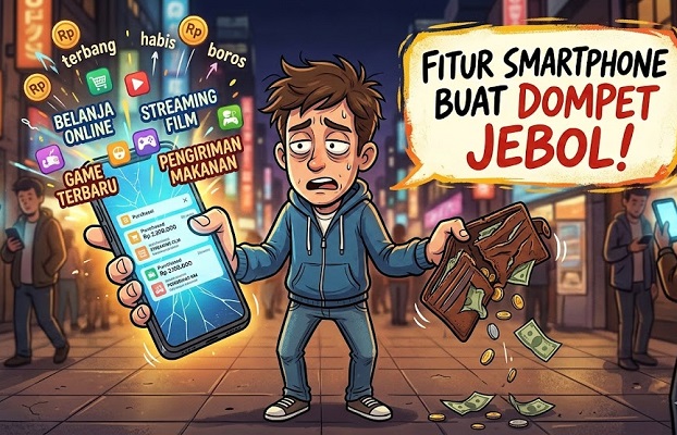 Ilustrasi fitur Smartphone yang bikin dompet jebol