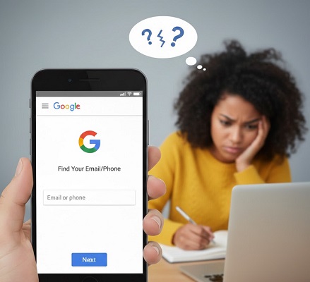 Ilustrasi lupa akun Google