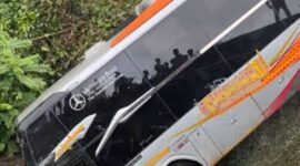 Bus Sumbar Masuk Jurang di Tebo.