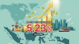 Ilustrasi peningkatan Ekonomi Indonesia berdasarkan data BPS