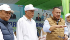 Pemerintah Kota Sungai Penuh menggelar Gerakan Pangan Murah di depan Gedung Nasional, Kota Sungai Penuh, Sabtu (14/2/2026).