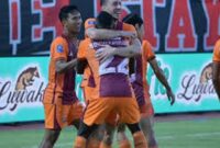 Selebrasi gol Koldo Obieta untuk borneo FC. (Sumber/Google)
