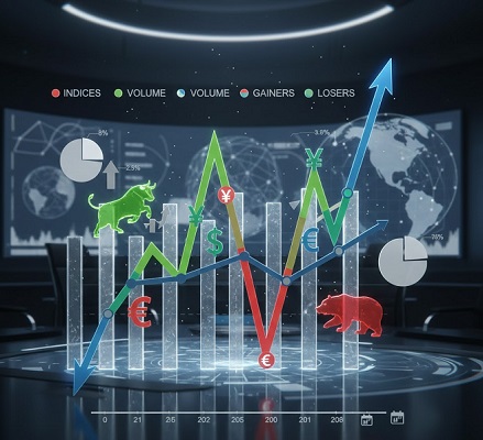 Ilustrasi pergerakan pasar saham