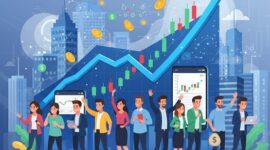 Ilustrasi pergerakan pasar saham..