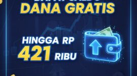 Asyik kebagian saldo dana gratis Rp421 ribu