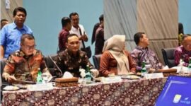 Wali Kota Sungai Penuh, Alfin, saat menghadiri Rapat Umum Pemegang Saham (RUPS) Tahunan dan RUPS Luar Biasa PT Bank Pembangunan Daerah Jambi