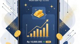 Ilustrasi aplikasi inverstasi emas aman