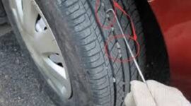 Bahaya Kerikil menempel di ban Mobil. 