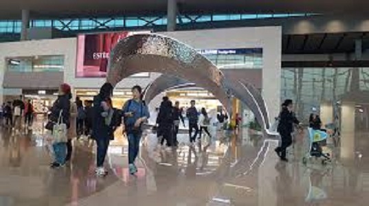 Suasana salah satu bandara Korea Selatan ditengah kebijakan pembebeasan visa untuk pelancong Indonesia