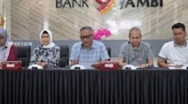 Suasana Jumpa pers yang digelar Bank Jambi. 