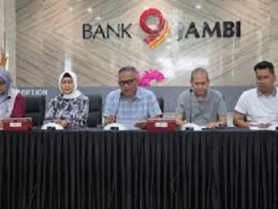 Suasana Jumpa pers yang digelar Bank Jambi. 