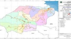 Peta Provinsi Jambi yang memperlihatkan daerah Tanjabbar dan Tanjabtim