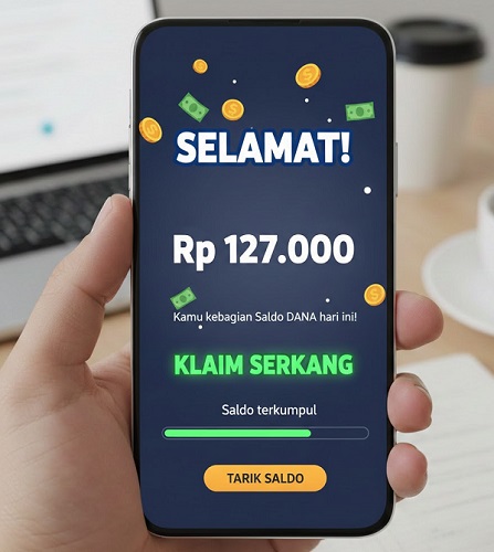 Saldo cuma-cuma masuk ke akun DANA Rp127 ribu.