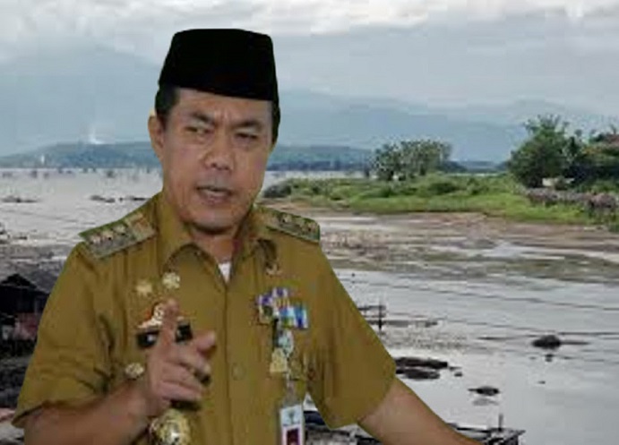 Danau Kerinci menyusut, Gubernur Jambi, H Alharis bela PLTA