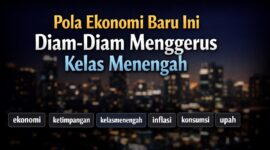 Ilustrasi  Fenomena Ekonomi e-shaped: Si kaya makin kaya, kelas menengah makin tertekan.