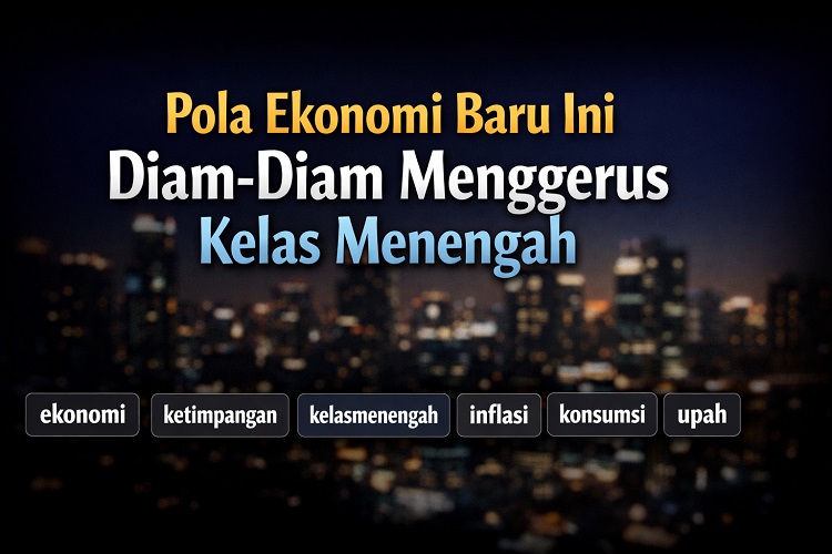 Ilustrasi  Fenomena Ekonomi e-shaped: Si kaya makin kaya, kelas menengah makin tertekan.