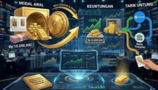 Ilustrasi tips aman investasi emas,.