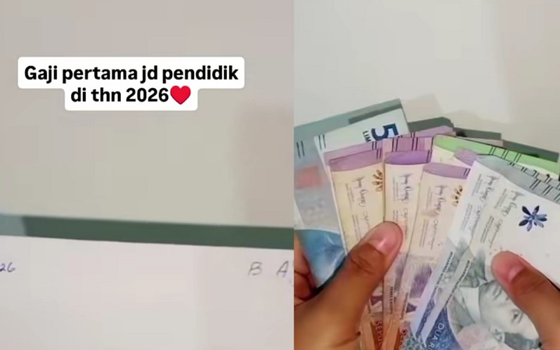 Viral dimedsos postingan gaji pertama Honorer cuma Rp 144 ribu. (Instagram/qrrtayn25)