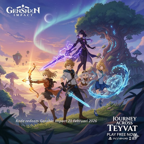 Kode redeem terbaru Genshin Impact 21 Februari 2026