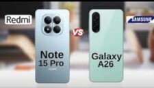 perbandingan spesifikasi Xiaomi Redmi Note 15 Pro dan Samsung Galaxy A26. (Sumber/Google)