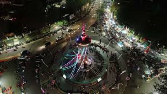 Suasana Kota jambi di malam hari. 