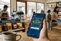 Ilustrasi kolaborasi kopdes dengan ritel modern.