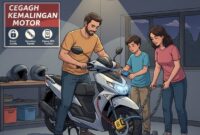 Ilustrasi cegah kemalingan motor