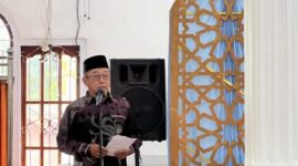 Direktur Utama perusahaan Tren Gen Horizon , Mardizal saat menyampaikan sambutan membuka lomba MTQ