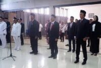 Prosesi pelantikan pejabat administrtor Muaro Jambi