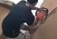 Viral di medsos seorang suami di Jawa tengah yang nekat membagi dua rumahnya, diduga karena sang istri selingkuh. (Sumber/Instagram.com/pembasmi.kehalusan)