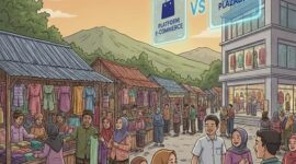 Ilustrasi pelaku usaha di Sungai Penuh dan Kerinci sulit bersaing dengan platform e-commerce