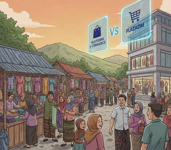 Ilustrasi pelaku usaha di Sungai Penuh dan Kerinci sulit bersaing dengan platform e-commerce