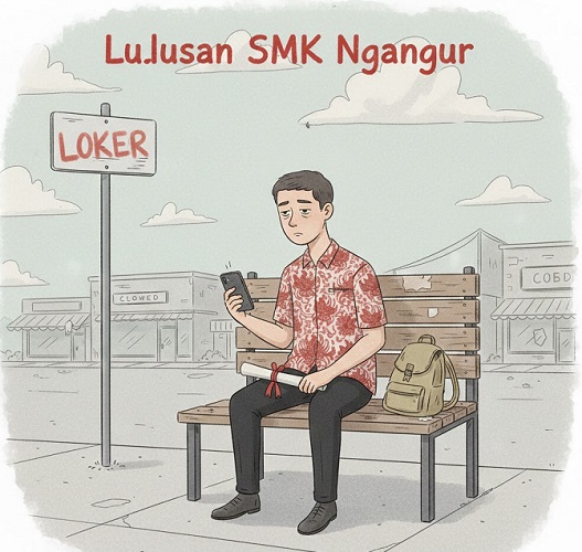 Ilustrasi lulusan SMK menganggur