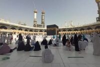 Suasana saat jamaah melaksanakan ibadah umrah di Mekah. (Sumber/Google)