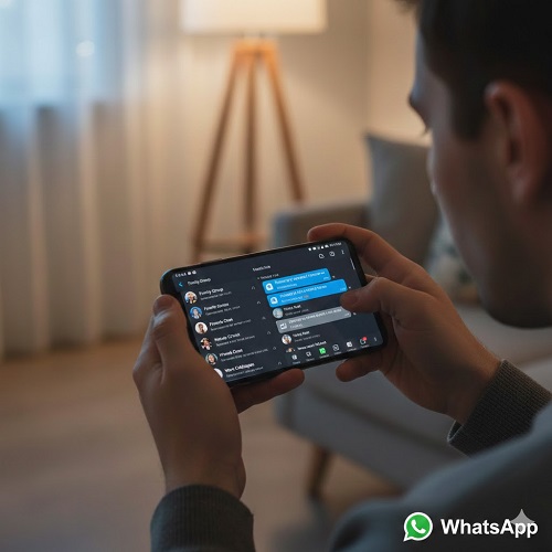 Ilustrasi cara ubah tulisan di aplikasi Whatsapp