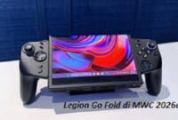 Tampilan Lenovo Legion Go Fold di MWC 2026.